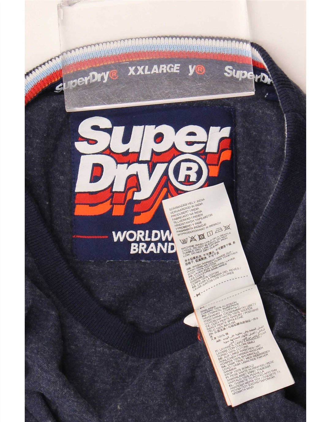 Мужская футболка Superdry Top 2XL, синяя, хлопок