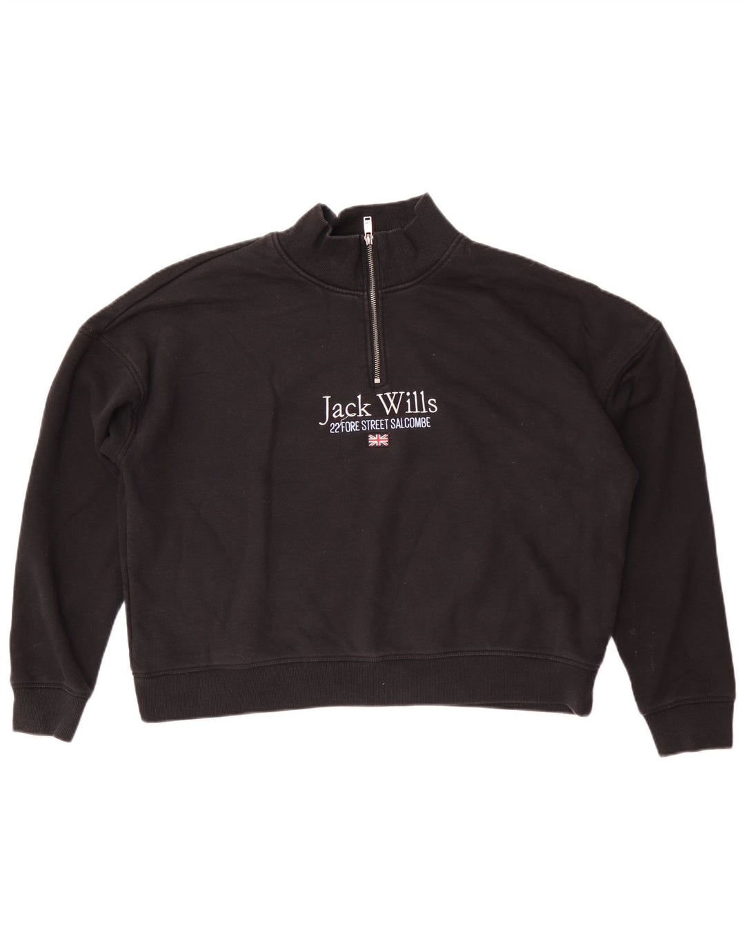 Женский джемпер оверсайз с рисунком Jack Wills UK 16, большой черный