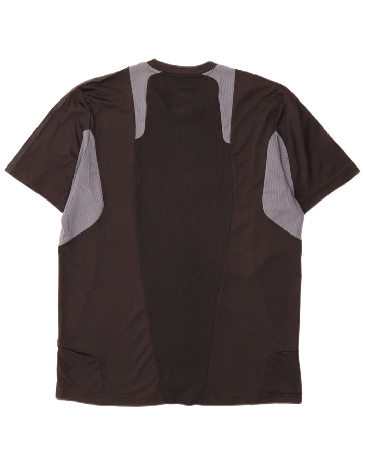 Мужская футболка Adidas Top Medium Black с цветными блоками, полиэстер, спортивная