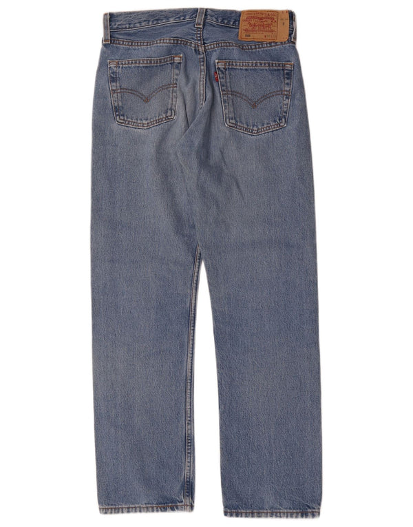 Мужские прямые джинсы LEVI'S 501 W30 L30 синие, хлопок