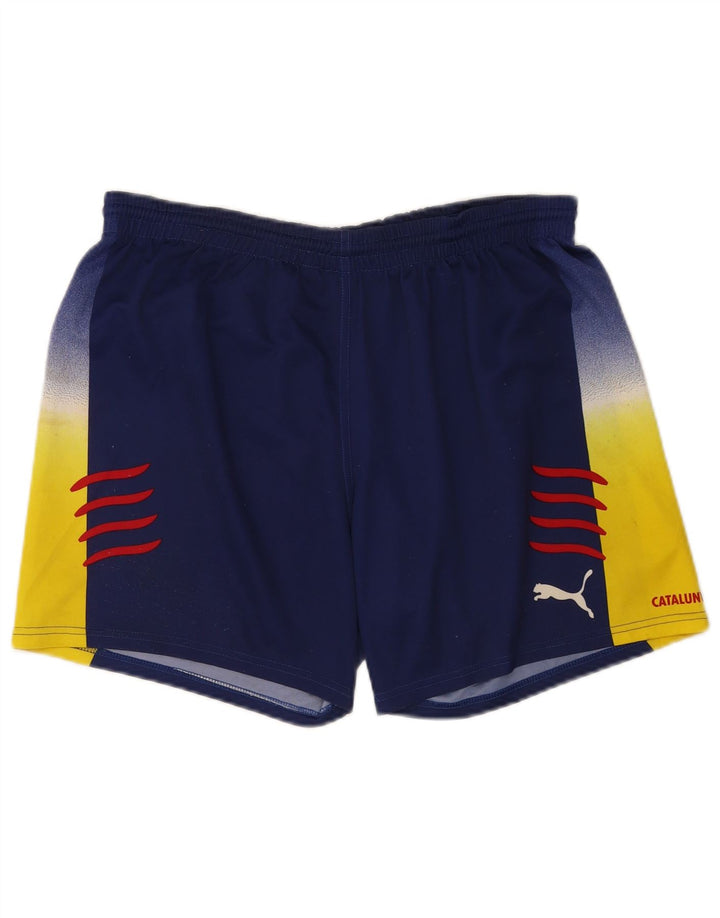 Мужские спортивные шорты Puma XL синие с цветными блоками