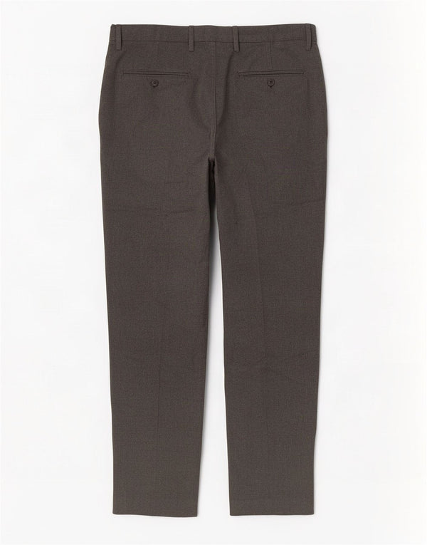 Marks & Spencer Mens Slim Fit Suit Trousers W34 L31 Grey Polyester