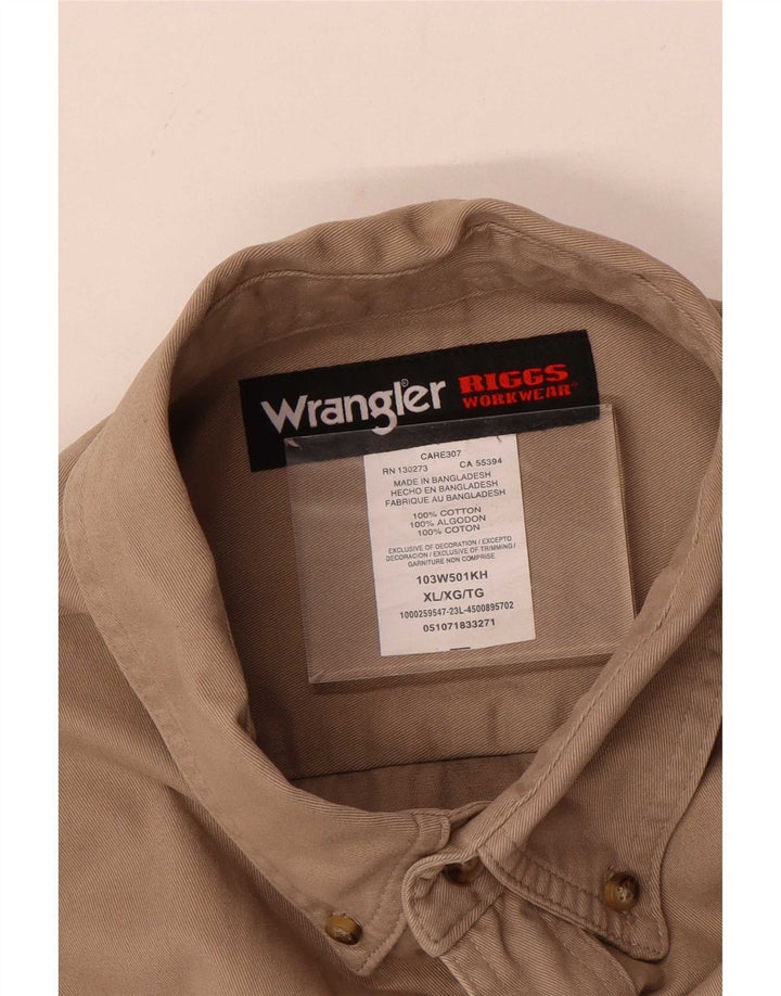 Мужская рубашка Wrangler XL, коричневый хлопок