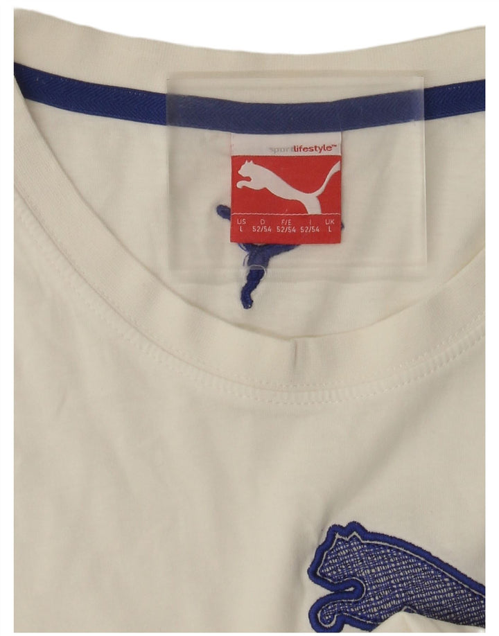 Мужская футболка с рисунком Puma, большая белая