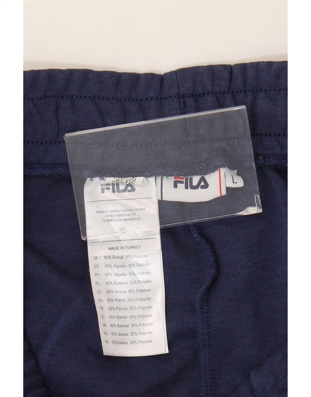 Мужские спортивные брюки FILA, большие темно-синие, хлопок