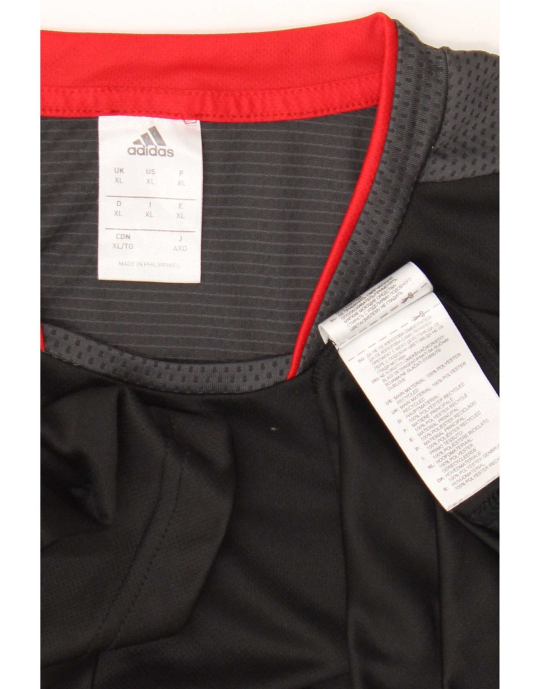 Мужская футболка Adidas Top XL черная из полиэстера