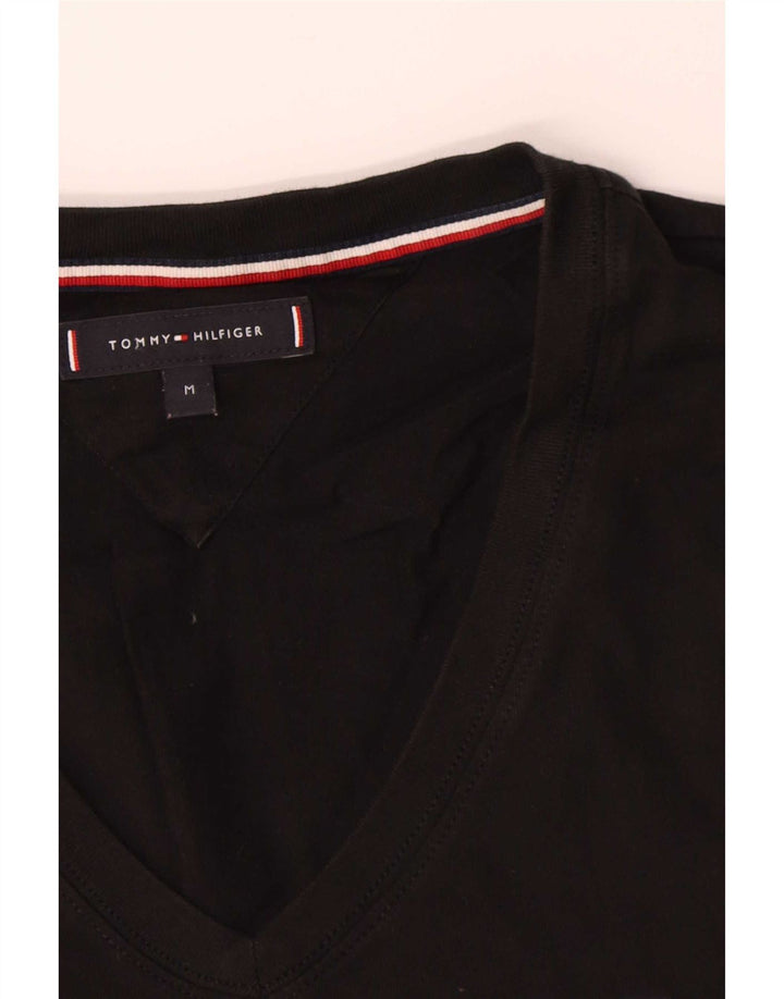 Мужская футболка Tommy Hilfiger из хлопка среднего размера, черная