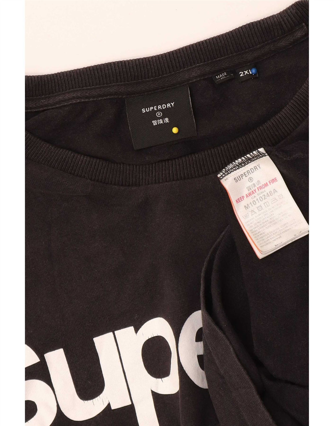 Мужская футболка с рисунком Superdry 2XL, черный хлопок