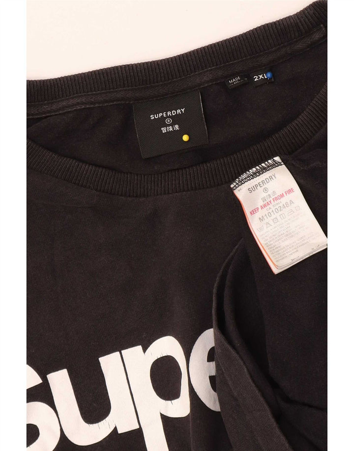 Мужская футболка с рисунком Superdry 2XL, черный хлопок
