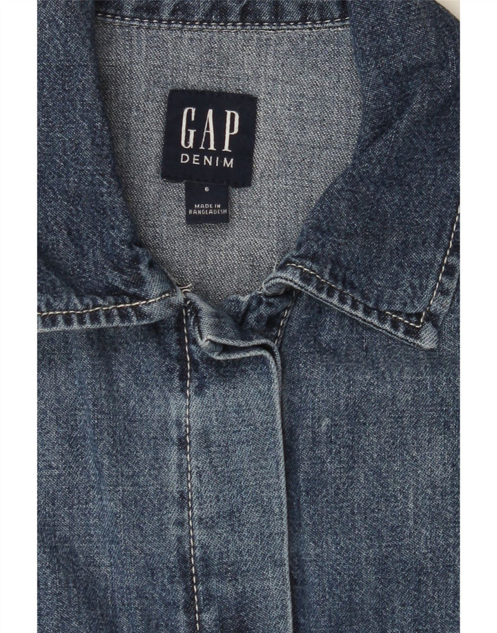 GAP Womens Long Sleeve Denim Jumpsuit US 6 Medium  Blue Vintage Gap and Second-Hand Gap from Messina Hembry 