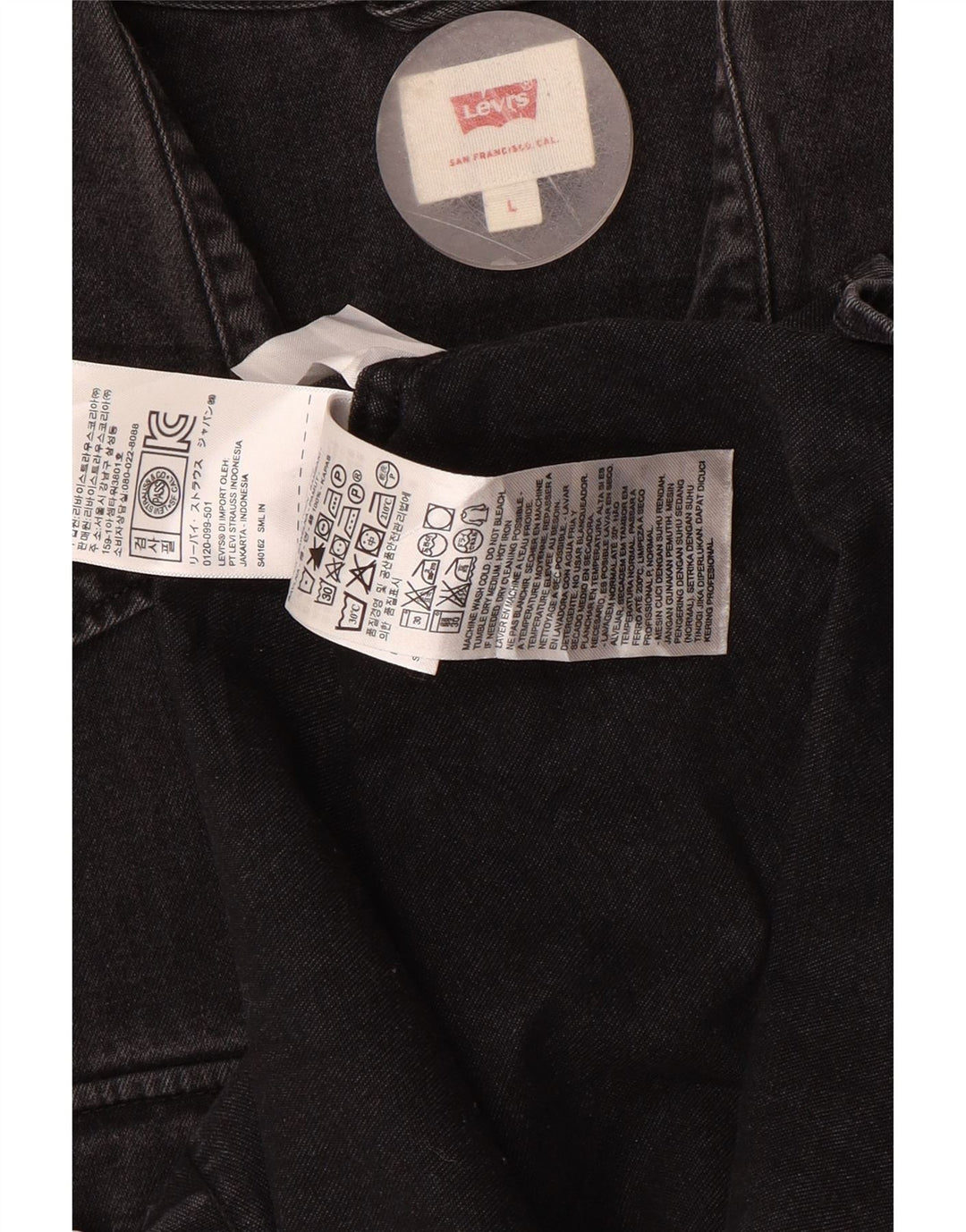 Мужская джинсовая рубашка LEVI'S, большая серая, хлопок