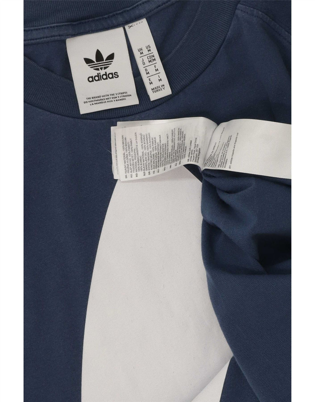 Мужская футболка с рисунком Adidas Top Medium Blue Cotton