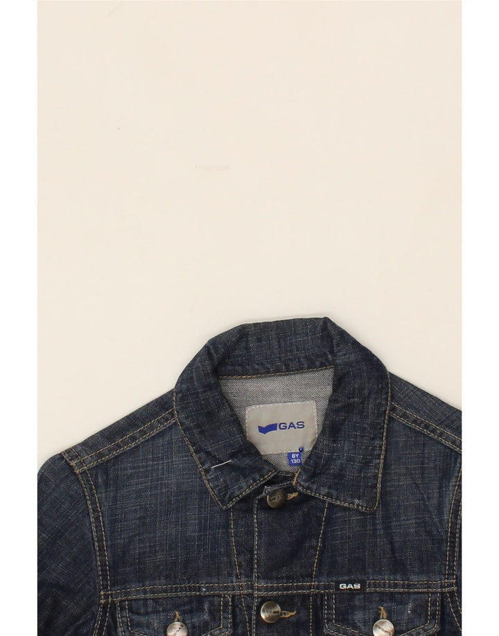 GAS Boys Denim Jacket 7-8 Years Navy Blue Cotton Vintage Gas and Second-Hand Gas from Messina Hembry 