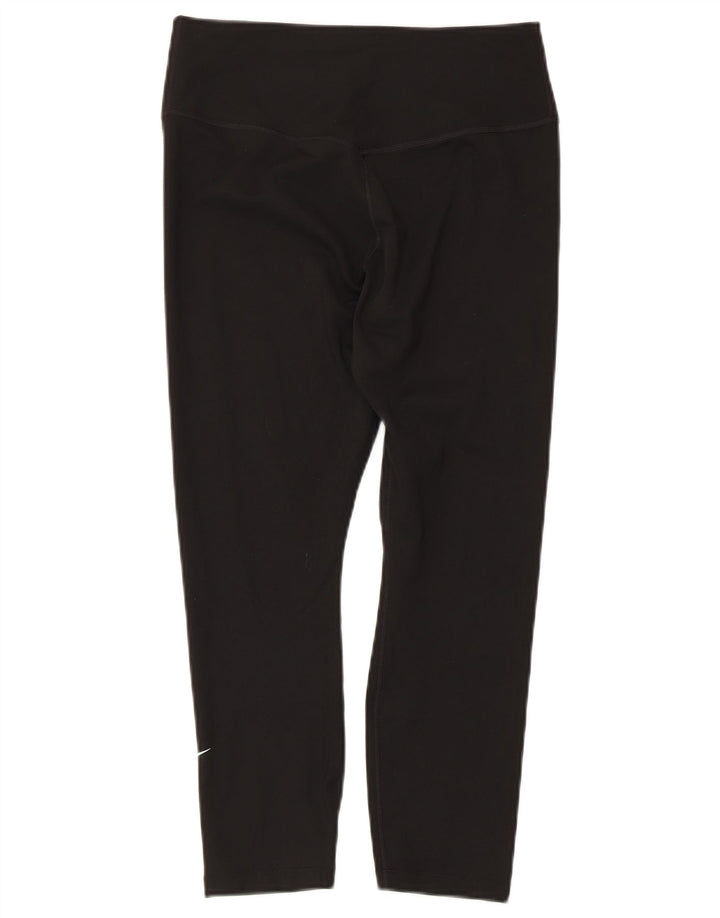 Женские леггинсы-капри Nike Dri Fit UK 12, средние, черные