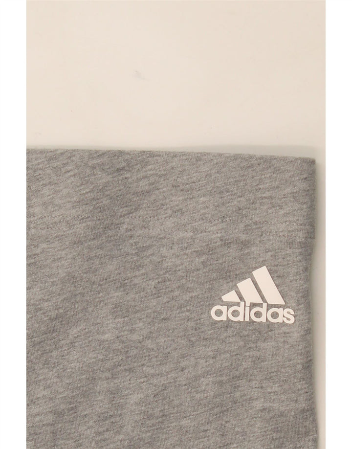 ADIDAS Womens Graphic Leggings UK 14 Medium Grey Vintage Adidas and Second-Hand Adidas from Messina Hembry 