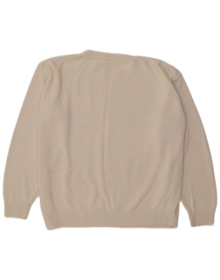 Женский джемпер с круглым вырезом Rosner с рисунком IT 54 3XL Off White