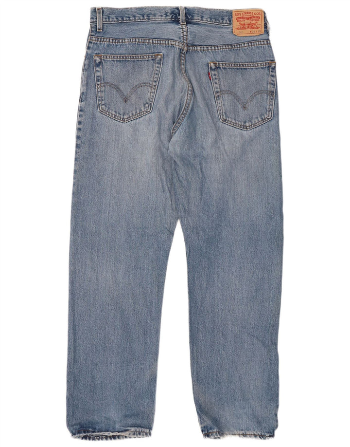 Мужские прямые джинсы LEVI'S 505 W36 L30 синие, хлопок