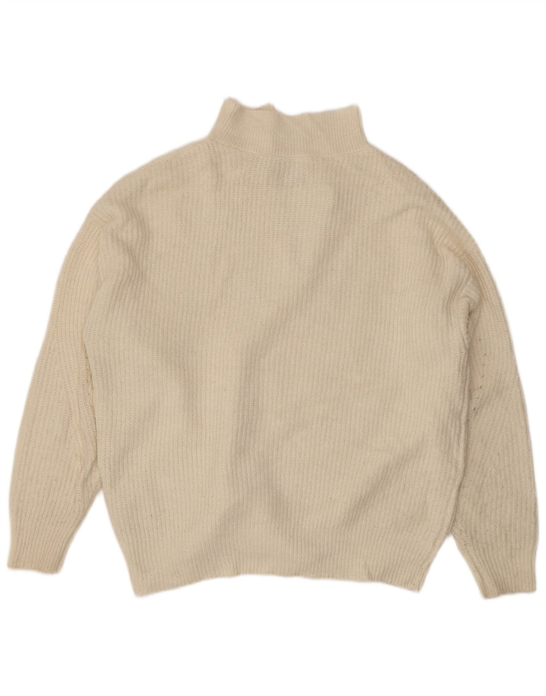 Женский джемпер с воротником на молнии Jack Wills UK 14, большой белый акрил