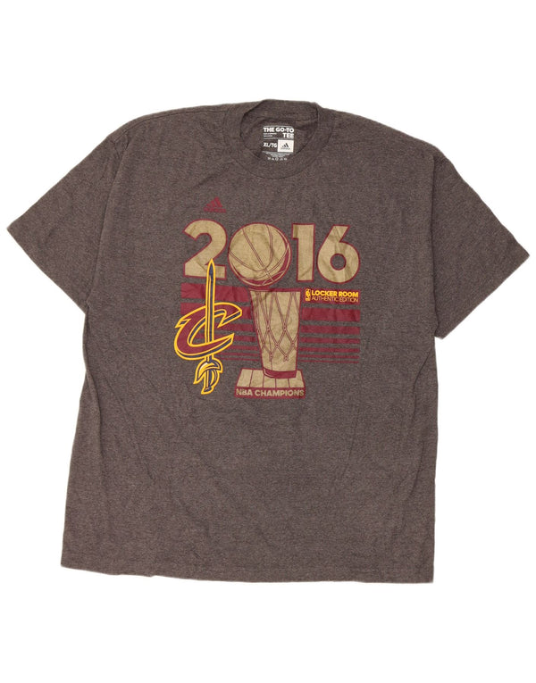 Adidas Мужская футболка с рисунком Cleveland Cavaliers Top XL Серый хлопок