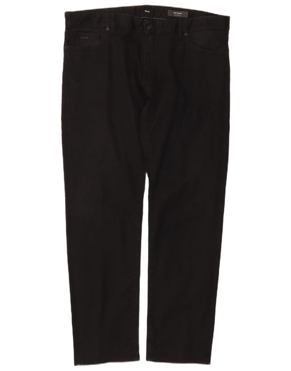 Мужские прямые джинсы Hugo Boss Maine Regular Fit W40 L32, черный хлопок