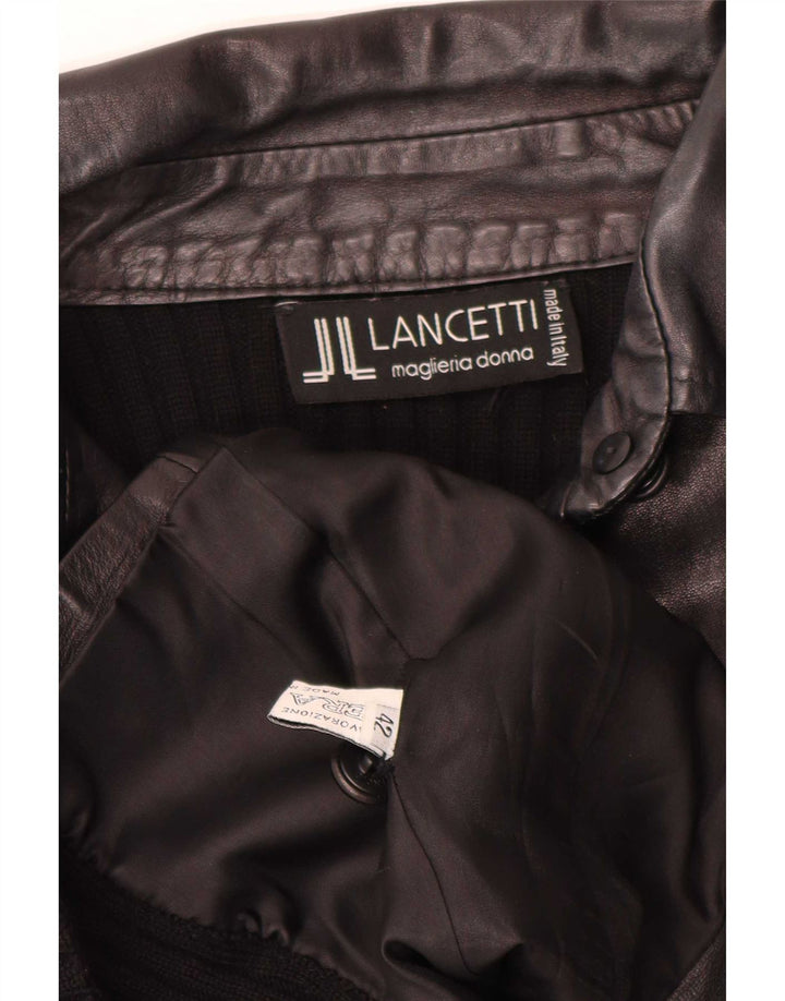 Lancetti Женская кожаная куртка IT 42 Medium Black Leather