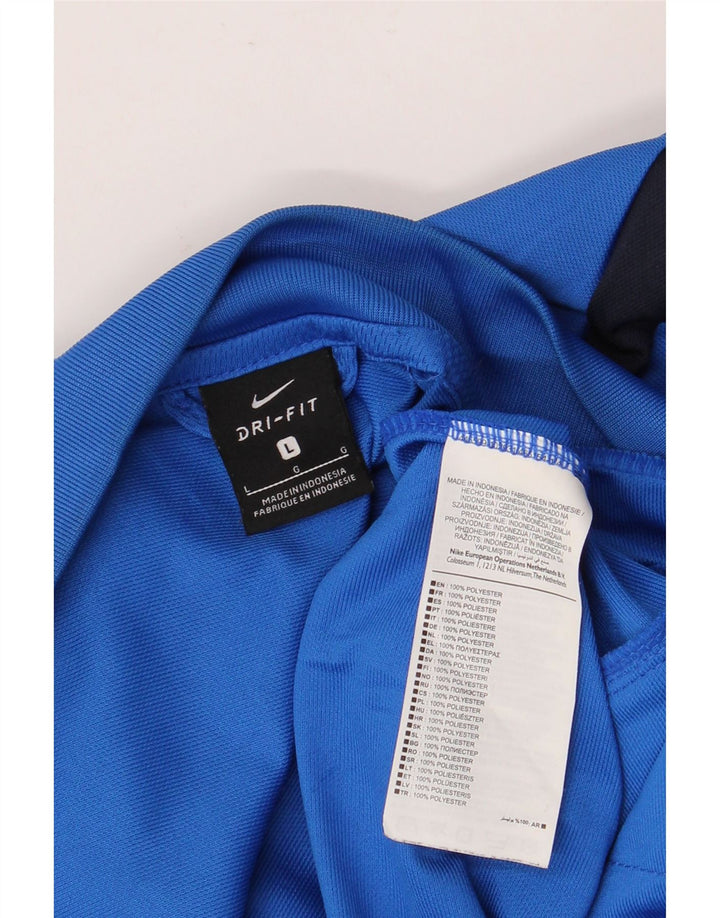 Мужская спортивная куртка NIKE Dri Fit, большая синяя полиэстер с цветными блоками