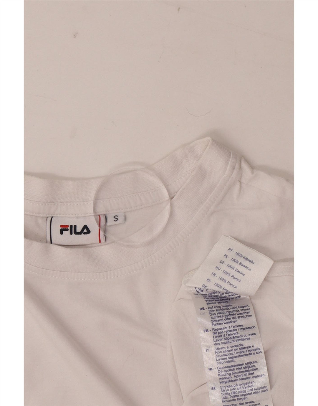 Мужская футболка Fila, маленький белый хлопок