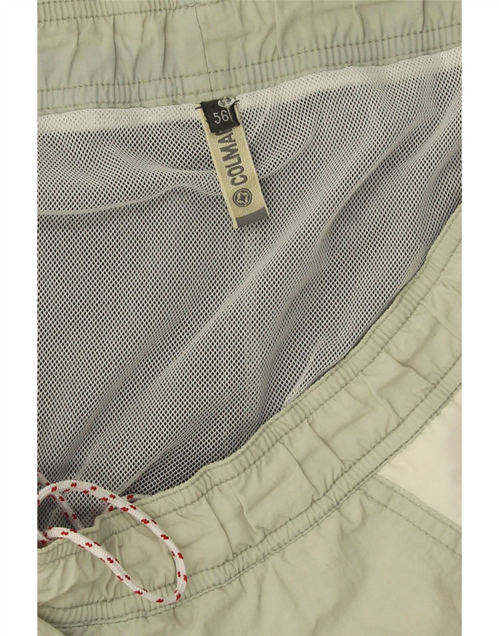 COLMAR Mens Graphic Swimming Shorts IT 56 XL Grey Colourblock Polyamide Vintage Colmar and Second-Hand Colmar from Messina Hembry 