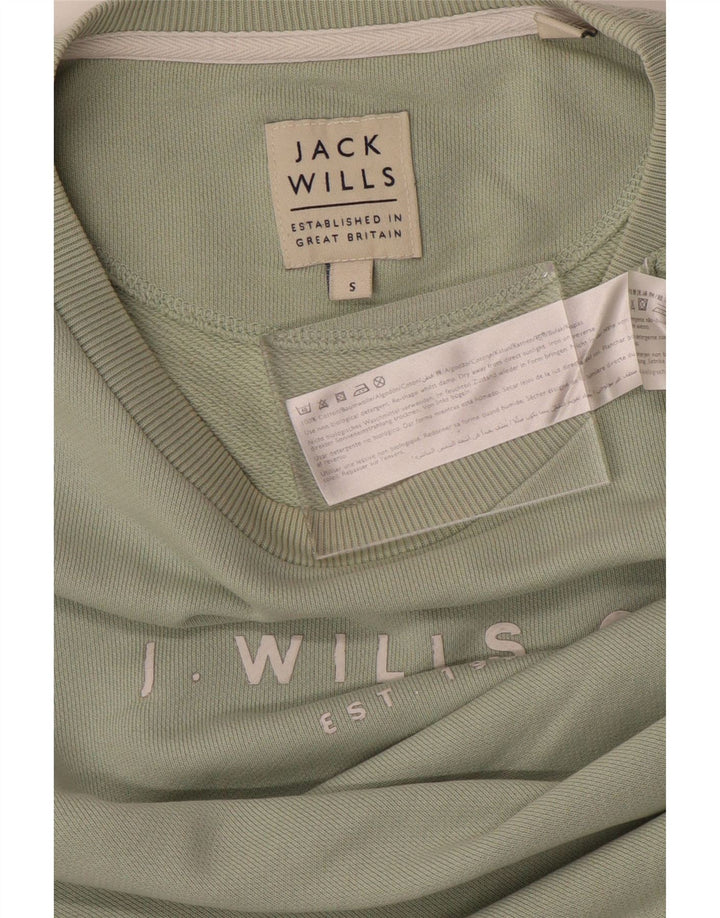 JACK WILLS Мужской свитшот с рисунком, маленький зеленый хлопковый джемпер
