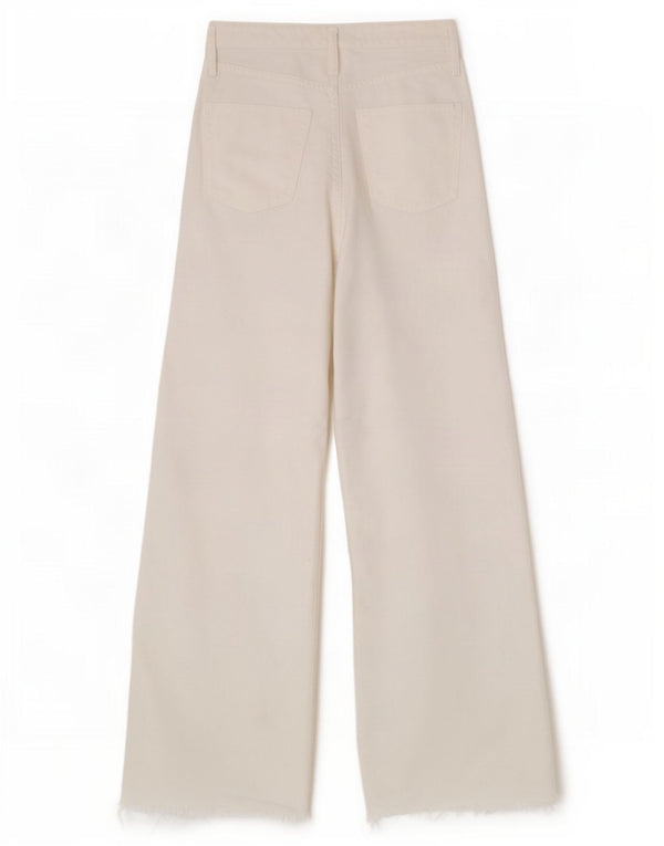 Женские широкие джинсы с высокой талией Zara EU 36 XS W26 L32, белый хлопок