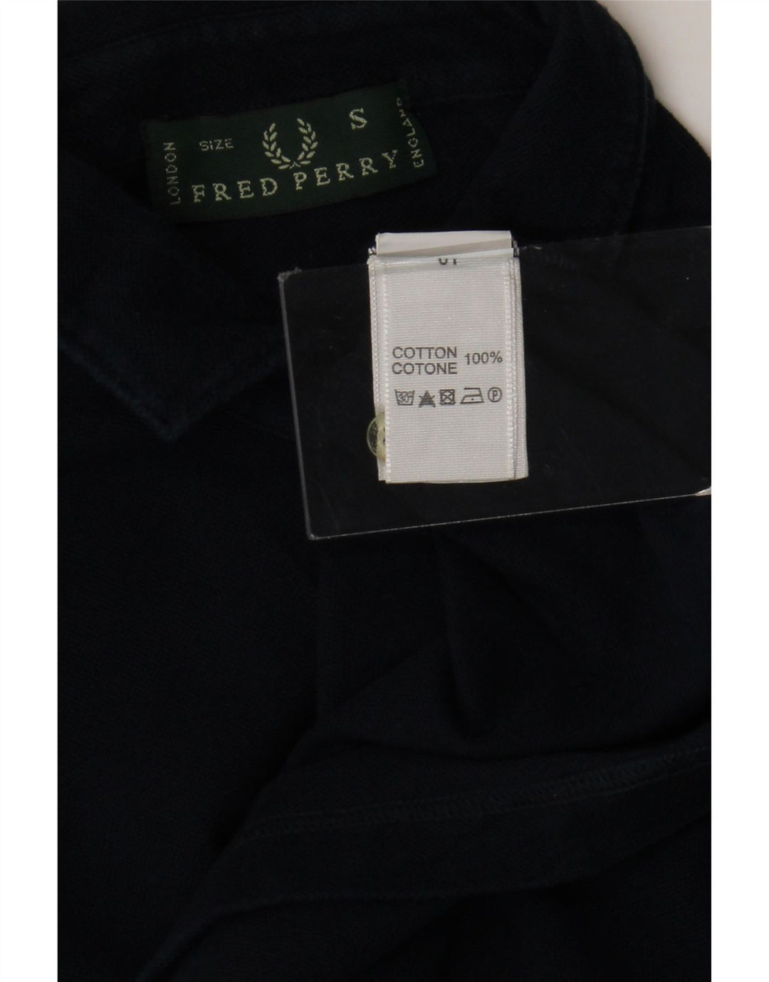 Мужская рубашка-поло Fred Perry, маленькая, темно-синяя, хлопок