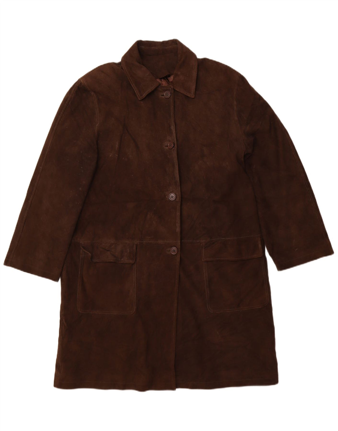 L.Lambertazzi Женское замшевое пальто IT 48 XL Коричневое кожаное