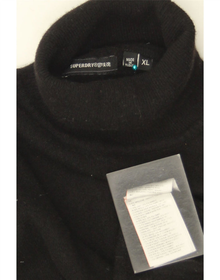 Мужской джемпер с высоким воротником Superdry XL, черная шерсть