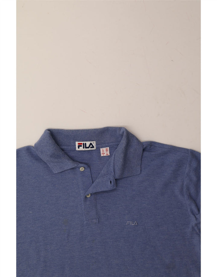 FILA Mens Polo Shirt IT 54 XL Blue Cotton Vintage Fila and Second-Hand Fila from Messina Hembry 