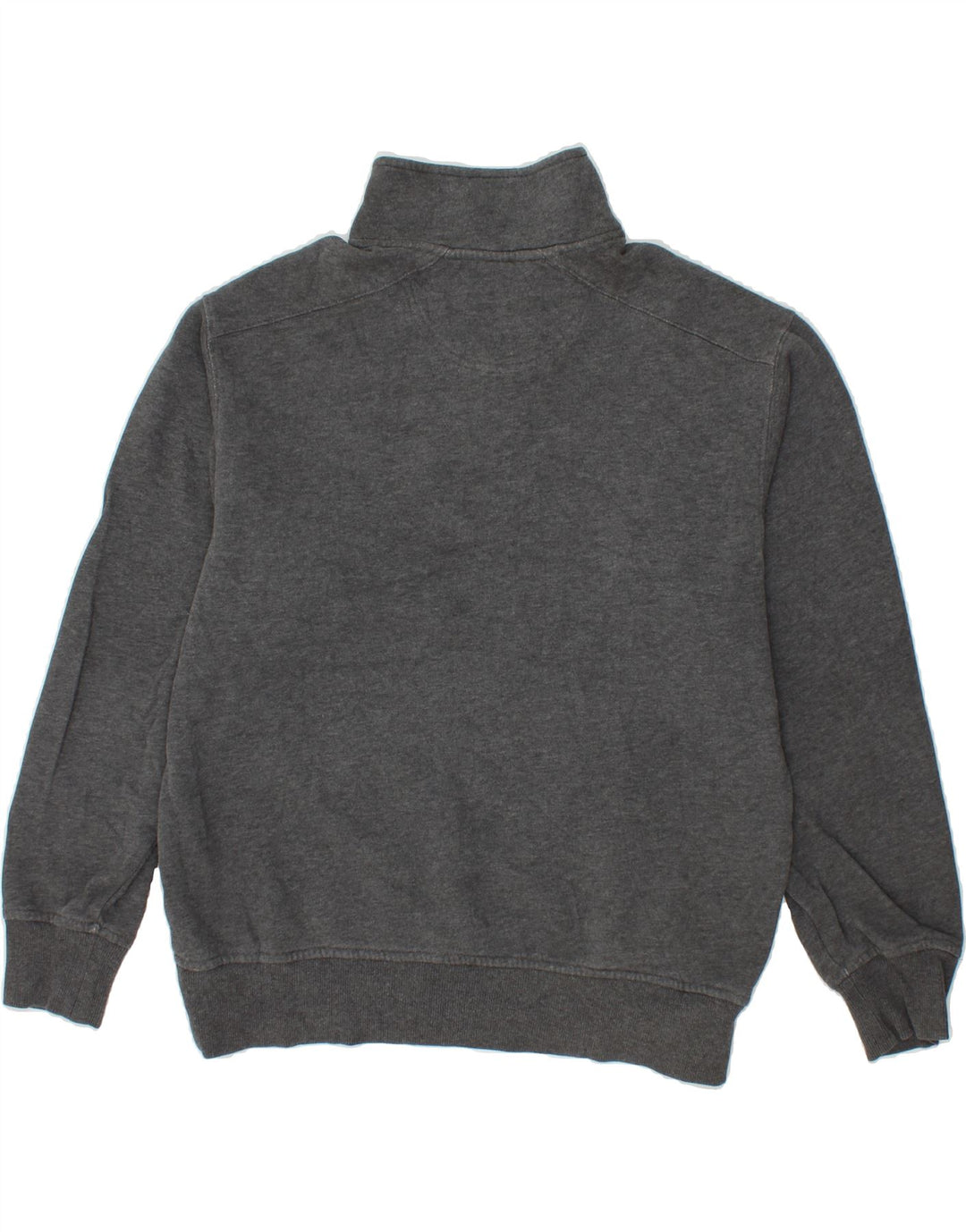 IZOD Mens Zip Neck Sweatshirt Jumper Medium Grey Cotton Vintage Izod and Second-Hand Izod from Messina Hembry 