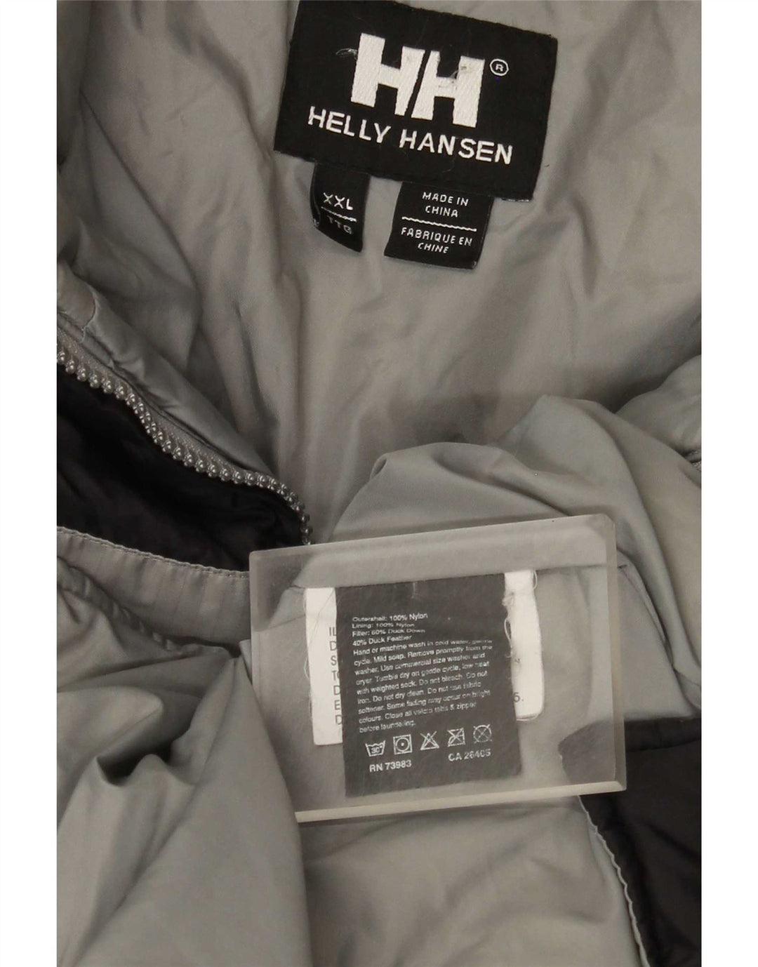 Мужская стеганая куртка Helly Hansen с графическим рисунком UK 44 2XL, черный нейлон с цветными блоками