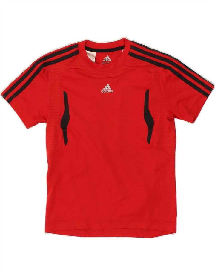 ADIDAS Boys Graphic T-Shirt Top 9-10 Years Red Polyester Vintage Adidas and Second-Hand Adidas from Messina Hembry 