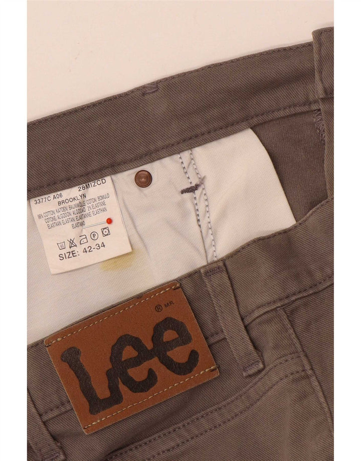 Женские прямые джинсы Lee Brooklyn W42 L30, серый хлопок