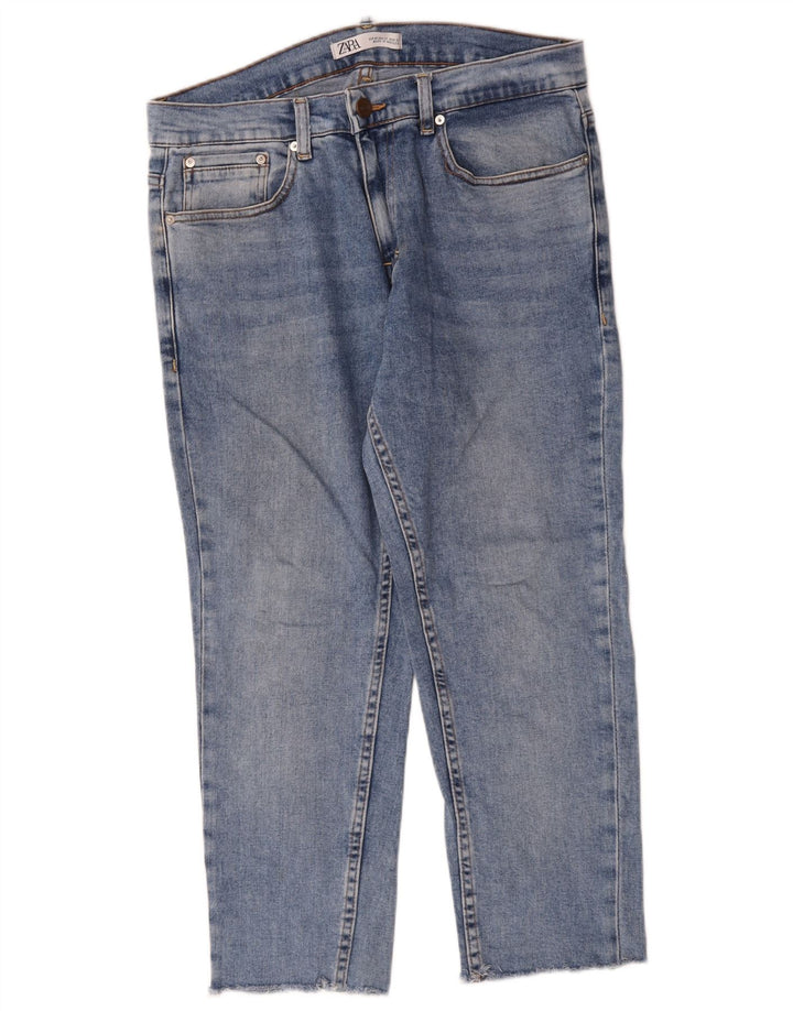 Джинсы мужские укороченные Zara большие W32 L24 синие