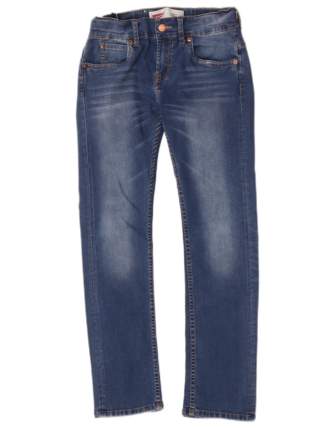 Джинсы Levi's 511 Slim для мальчиков 9–10 лет W24 L27, синий хлопок