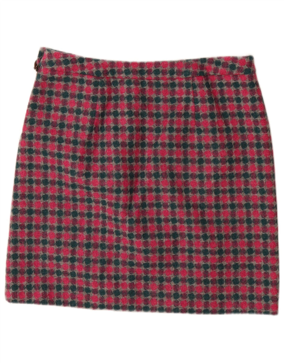 LAURA ASHLEY Женская мини-юбка UK 16, большая W36, разноцветная пятнистая шерсть