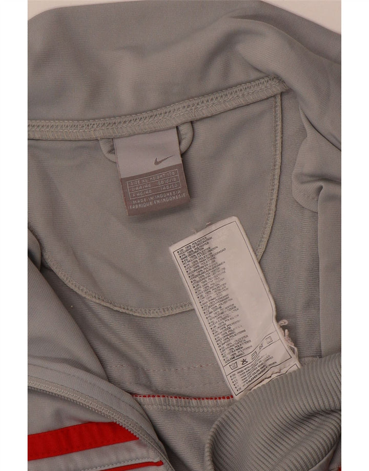Женская спортивная куртка Nike UK 16/18 XL, серый полиэстер с цветными блоками