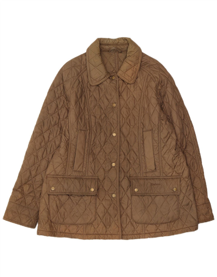 Женская стеганая куртка Barbour UK 18 XL Коричневая из полиамида