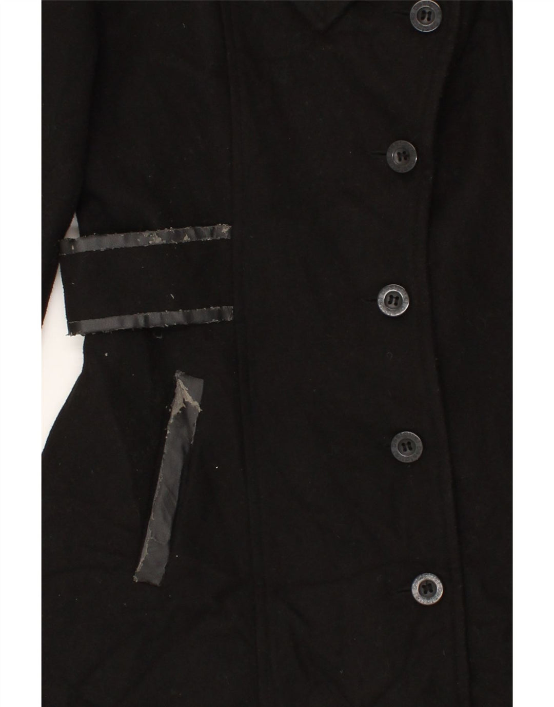 DESIGUAL Womens Overcoat EU 40 Medium Black Polyester Vintage Desigual and Second-Hand Desigual from Messina Hembry 