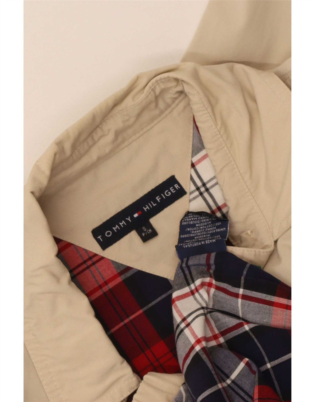 Мужская куртка-бомбер Tommy Hilfiger UK 36, маленькая, бежевый, хлопок