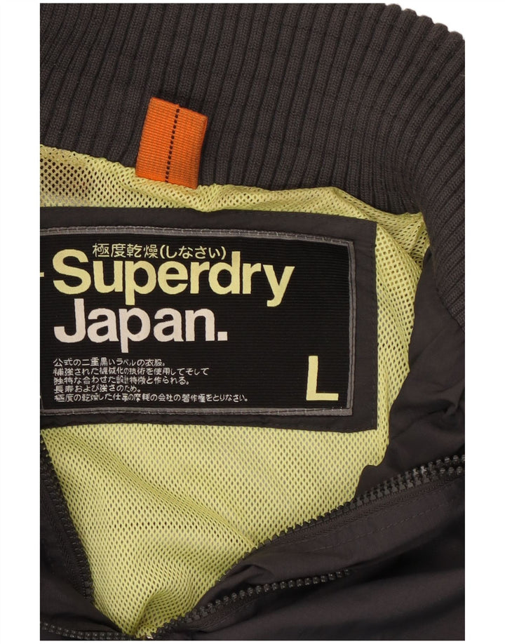 Женская ветровка SUPERDRY UK 16, большой серый нейлон
