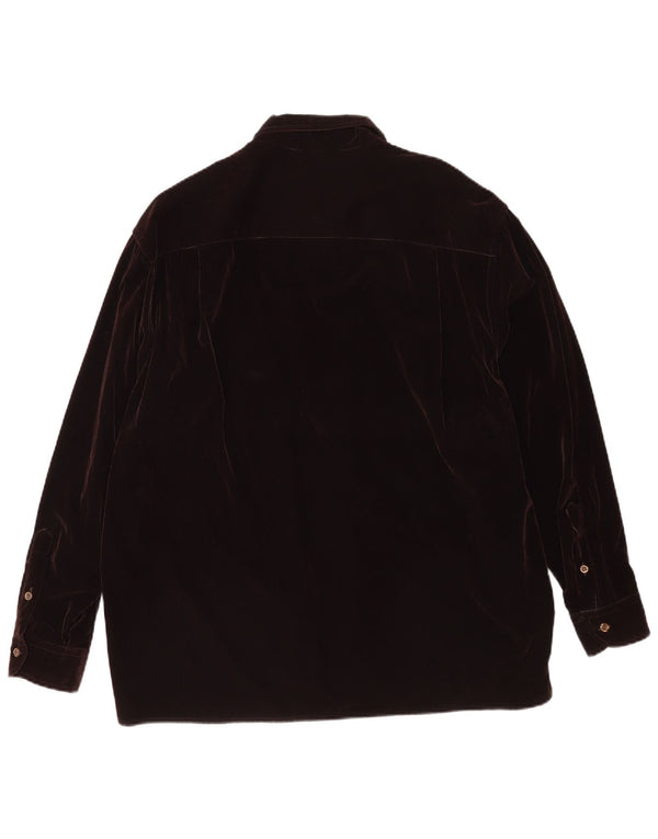 Мужская вельветовая рубашка Pal Zileri 2XL коричневая вискоза