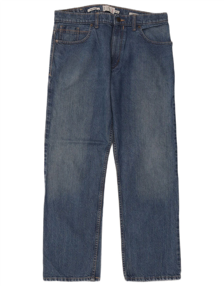 Мужские прямые джинсы Marks & Spencer W34 L29 синие, хлопок
