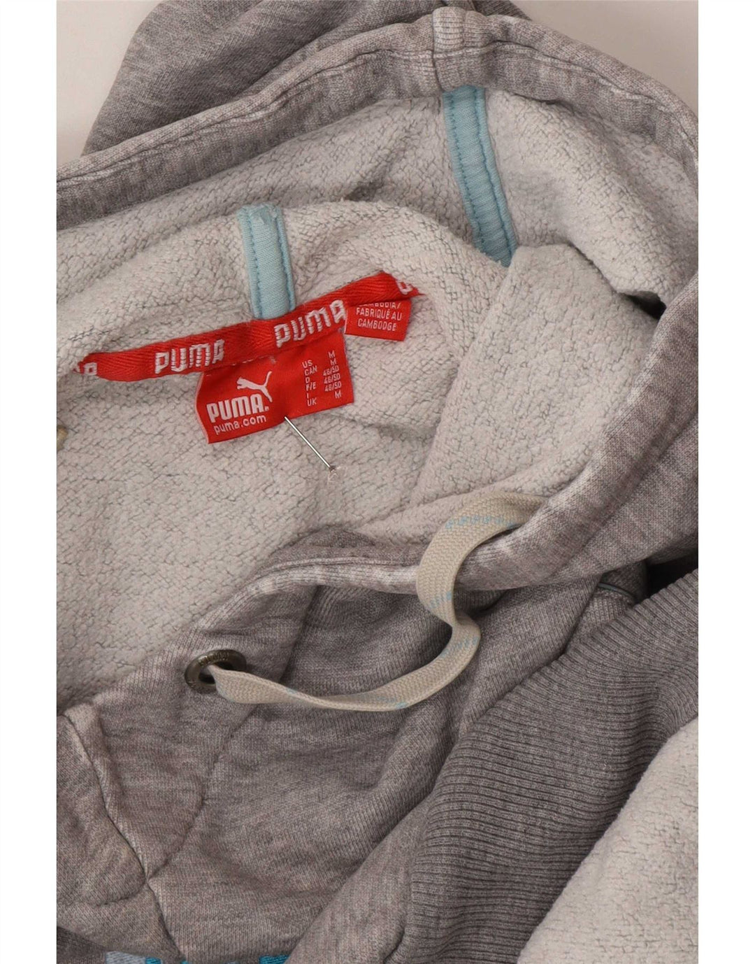 Мужской джемпер с капюшоном Puma с рисунком, средний серый в крапинку