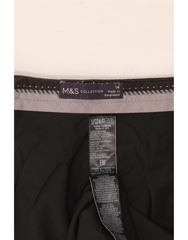 Женская юбка-карандаш Marks & Spencer UK 14, большая W32, черный полиэстер